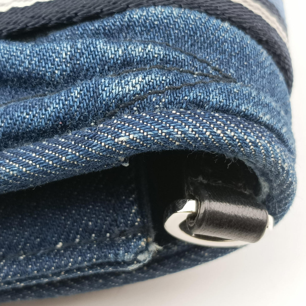 Secondhand Miu Miu My Miu Blue Denim 5BF068 shoulderbag | stylenewstar