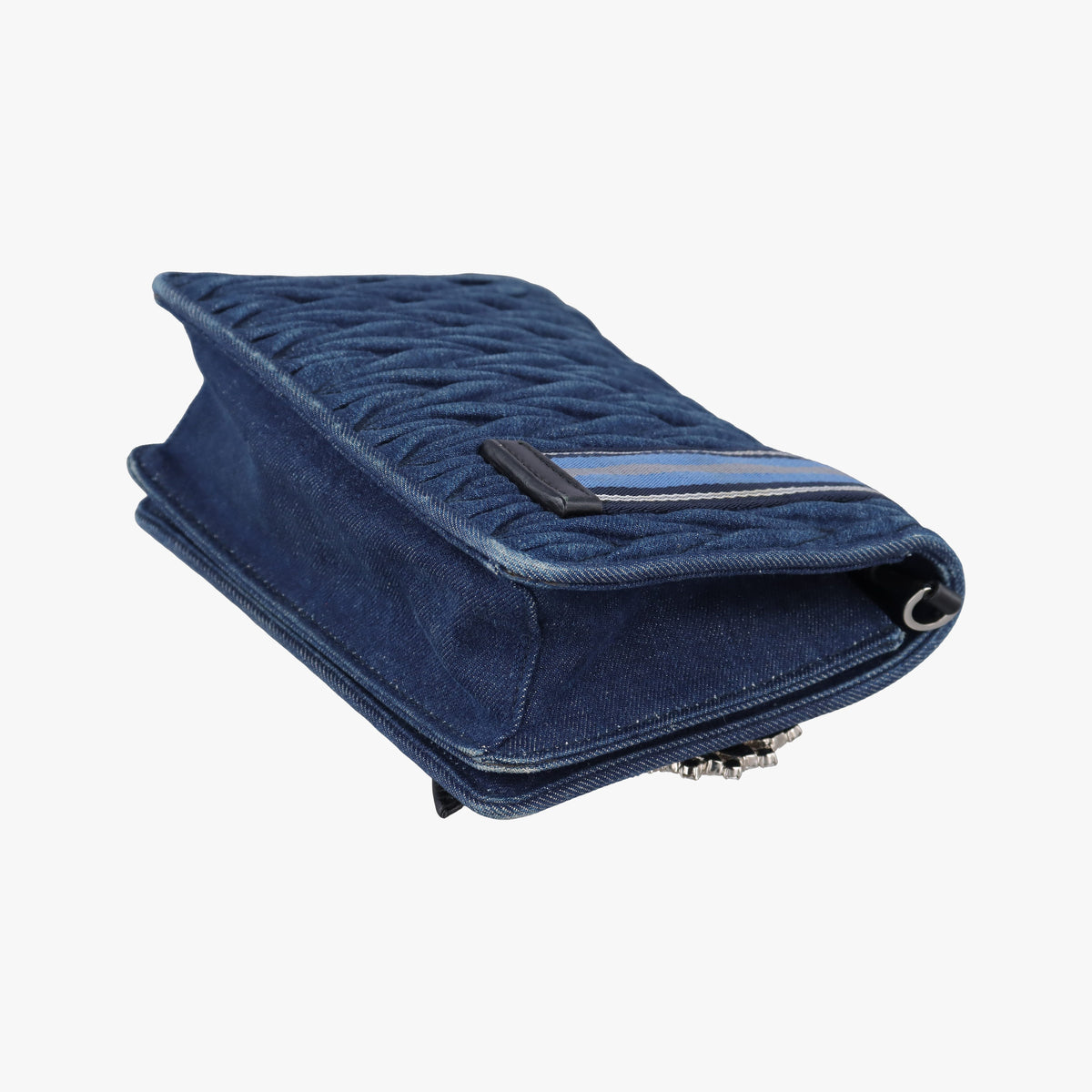 Secondhand Miu Miu My Miu Blue Denim 5BF068 shoulderbag | stylenewstar