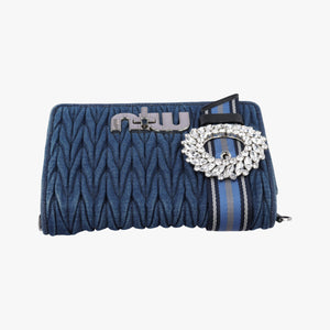 Secondhand Miu Miu My Miu Blue Denim 5BF068 shoulderbag | stylenewstar