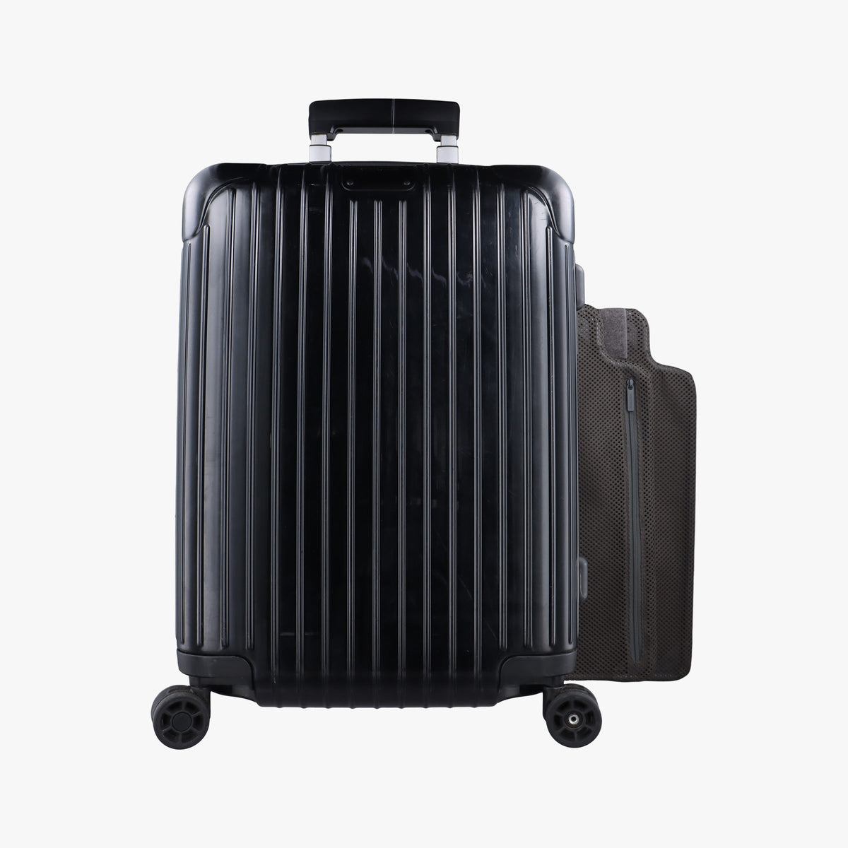 Pre-owned RIMOWA TOPAS Black aluminum  suitcase | stylenewstar