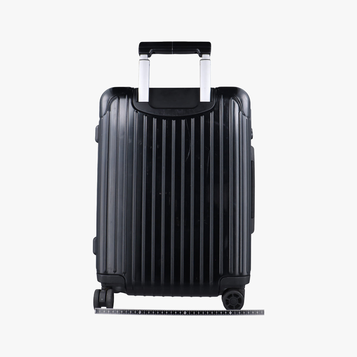 Pre-owned RIMOWA TOPAS Black aluminum  suitcase | stylenewstar