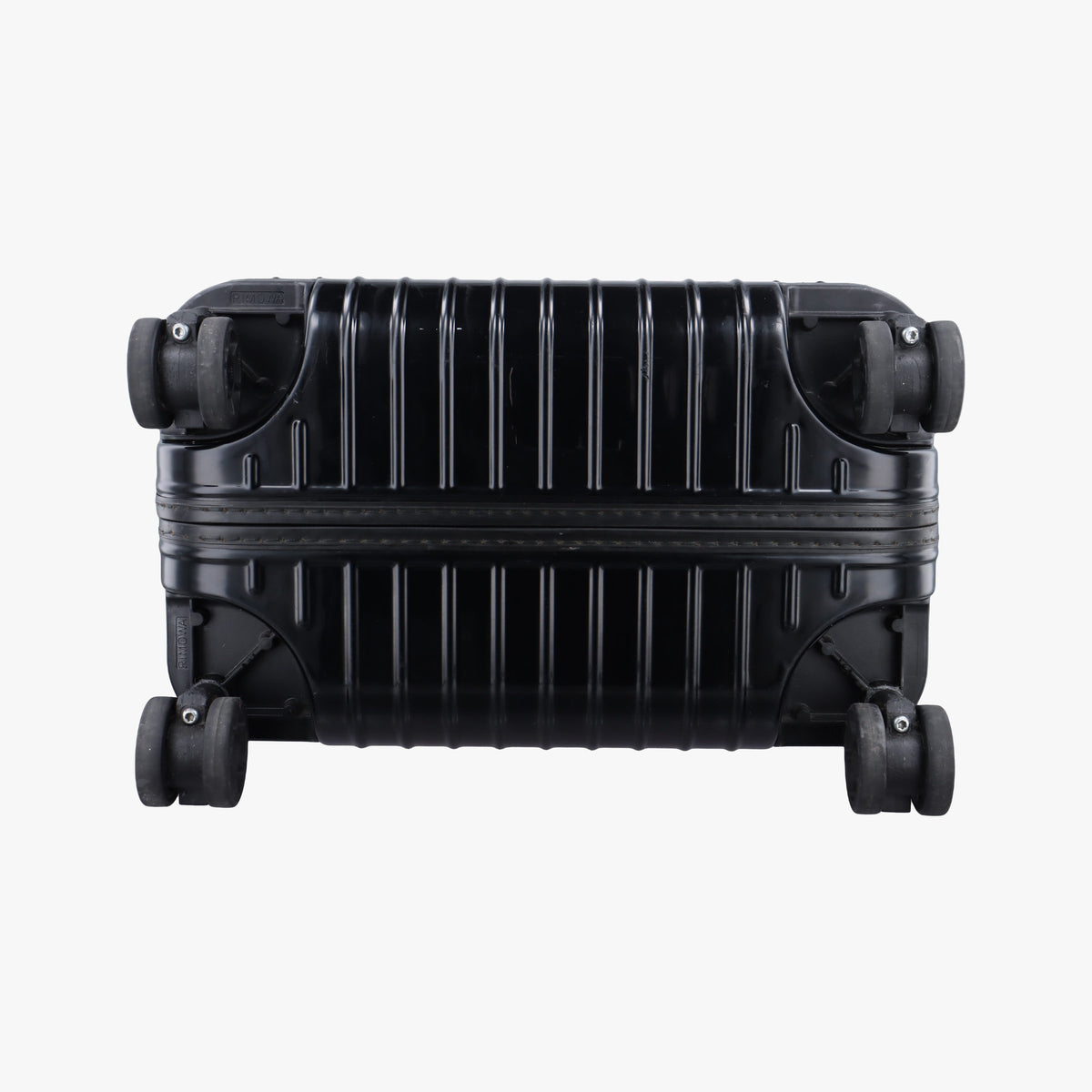 Pre-owned RIMOWA TOPAS Black aluminum  suitcase | stylenewstar