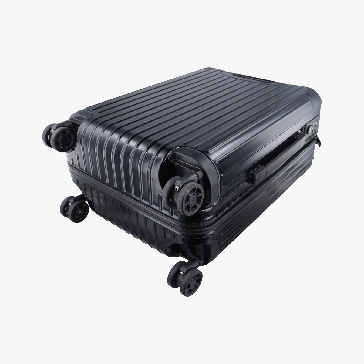 Pre-owned RIMOWA TOPAS Black aluminum  suitcase | stylenewstar