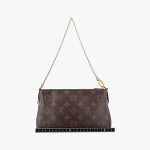 Pre-owned Louis Vuitton Pallas Clutch Brown x Cerise Monogram canvas M41638 shoulderbag | stylenewstar