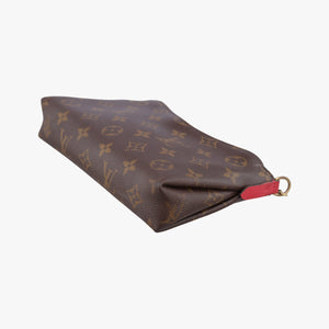 Pre-owned Louis Vuitton Pallas Clutch Brown x Cerise Monogram canvas M41638 shoulderbag | stylenewstar