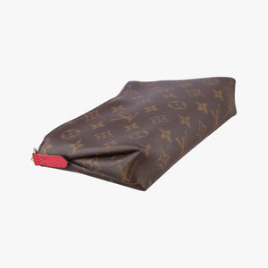 Pre-owned Louis Vuitton Pallas Clutch Brown x Cerise Monogram canvas M41638 shoulderbag | stylenewstar