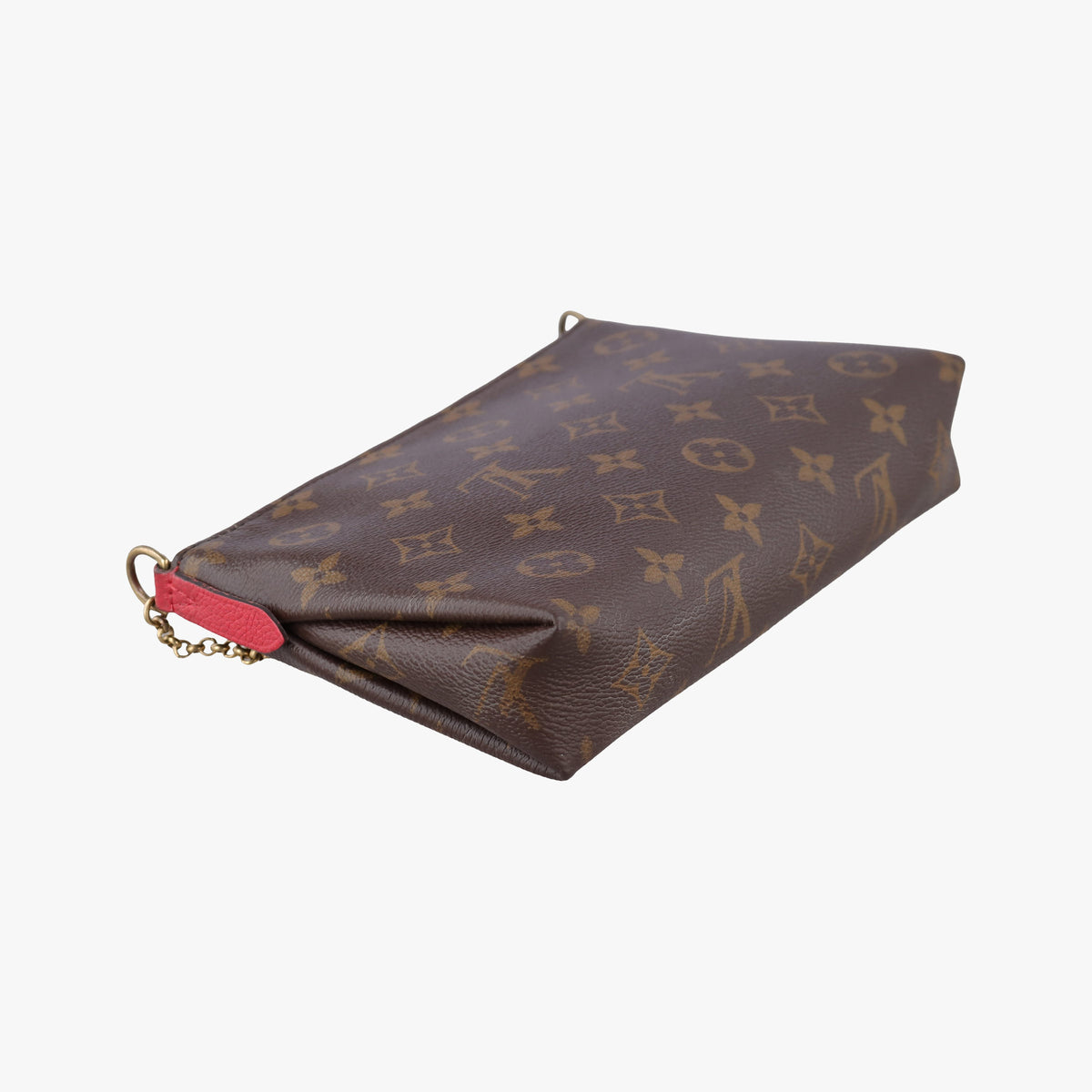 Pre-owned Louis Vuitton Pallas Clutch Brown x Cerise Monogram canvas M41638 shoulderbag | stylenewstar
