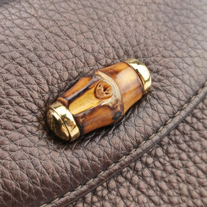 Pre-owned Gucci Bamboo Brown leather 269969 shoulderbag | stylenewstar