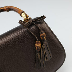 Pre-owned Gucci Bamboo Brown leather 269969 shoulderbag | stylenewstar
