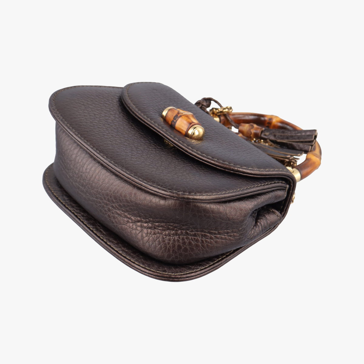 Pre-owned Gucci Bamboo Brown leather 269969 shoulderbag | stylenewstar