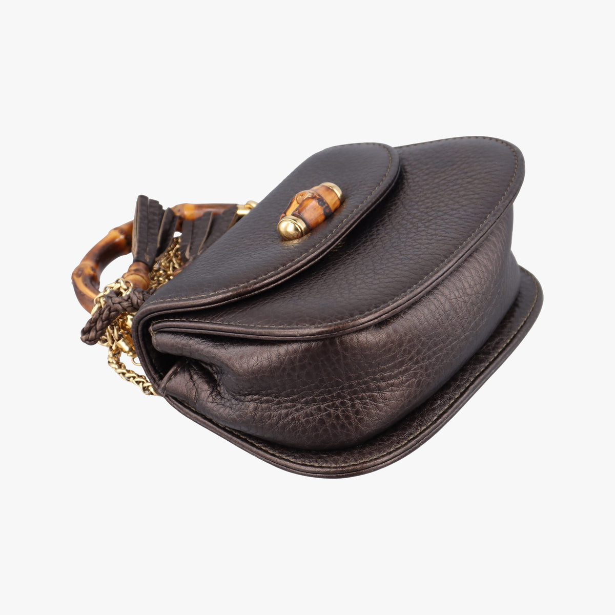 Pre-owned Gucci Bamboo Brown leather 269969 shoulderbag | stylenewstar
