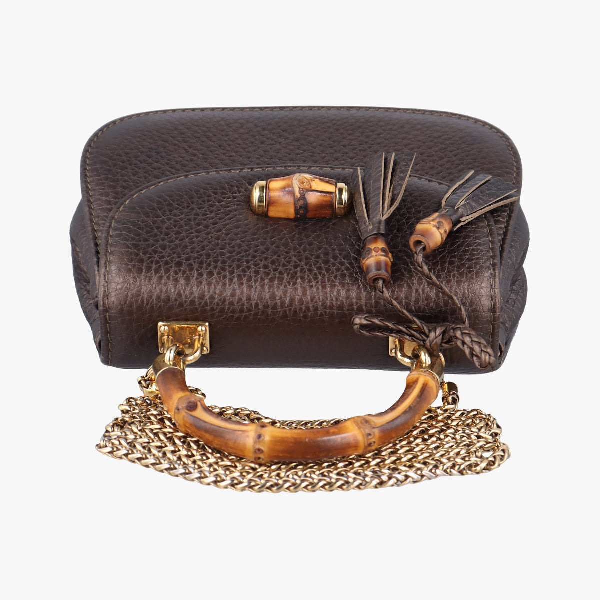 Pre-owned Gucci Bamboo Brown leather 269969 shoulderbag | stylenewstar