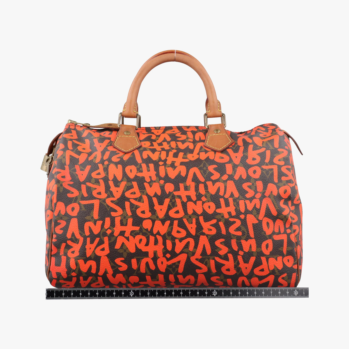 Pre-owned Louis Vuitton Speedy 30 Brown×ORANGE Monogram Graffiti M93705 handbag | stylenewstar