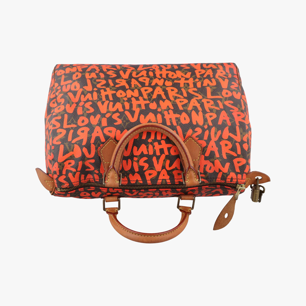 Pre-owned Louis Vuitton Speedy 30 Brown×ORANGE Monogram Graffiti M93705 handbag | stylenewstar