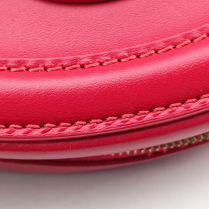 Pre-owned Celine Oval Purse Cuir Triomphe Red Leather  crossbodybag | stylenewstar
