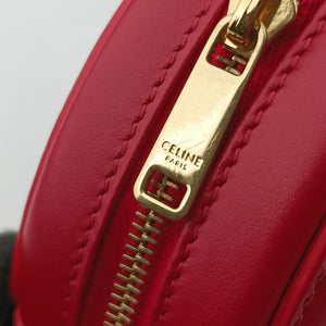 Pre-owned Celine Oval Purse Cuir Triomphe Red Leather  crossbodybag | stylenewstar