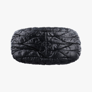 Pre-owned Miu Miu Matelasse Black Leather  shoulderbag | stylenewstar