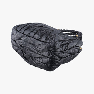 Pre-owned Miu Miu Matelasse Black Leather  shoulderbag | stylenewstar