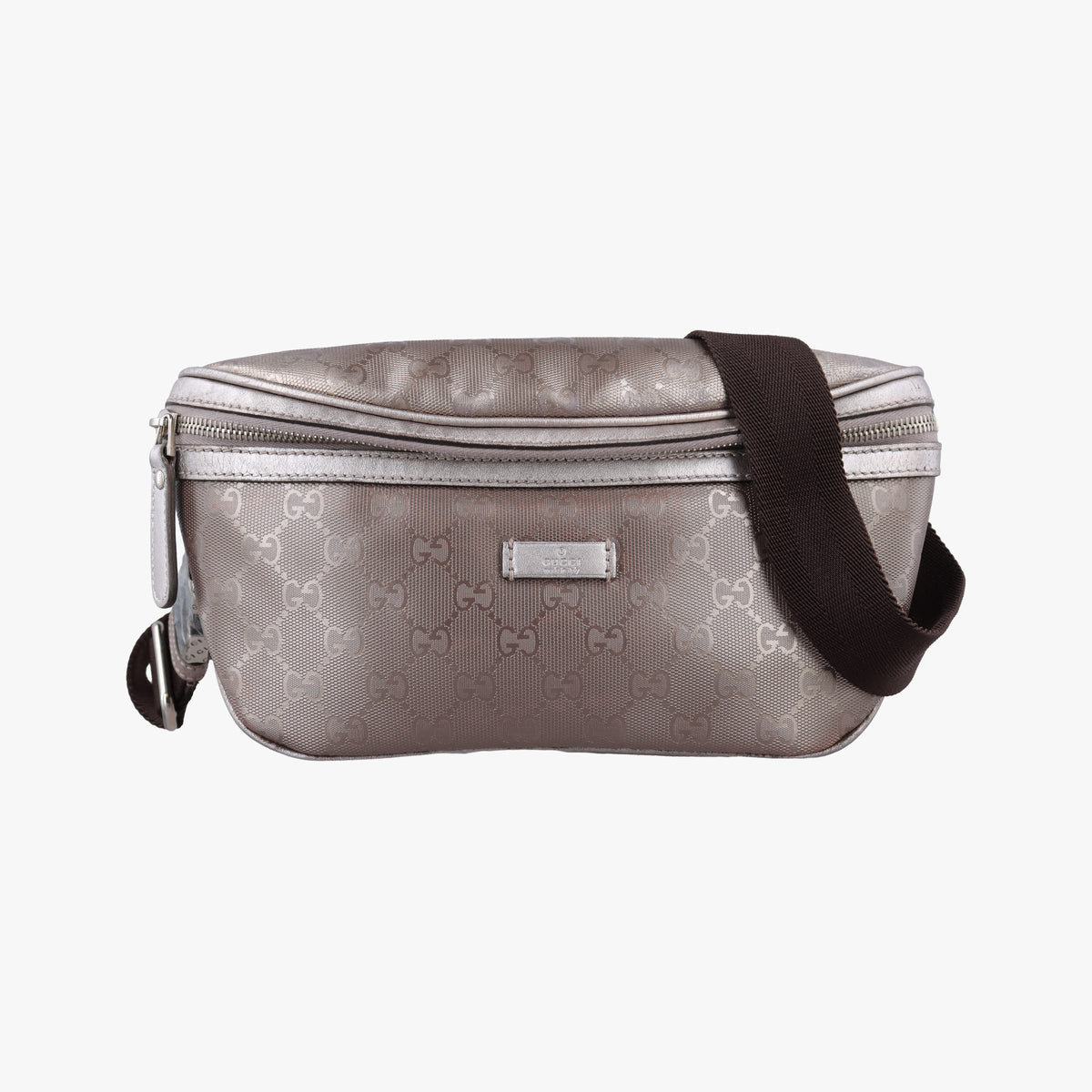 Pre-owned Gucci GG Imprime Golden PVC-coated canvas 233269 bum bag/waist bag | stylenewstar