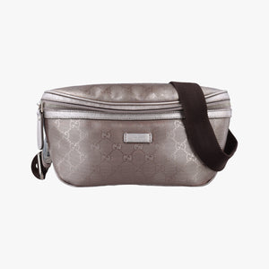 Pre-owned Gucci GG Imprime Golden PVC-coated canvas 233269 bum bag/waist bag | stylenewstar