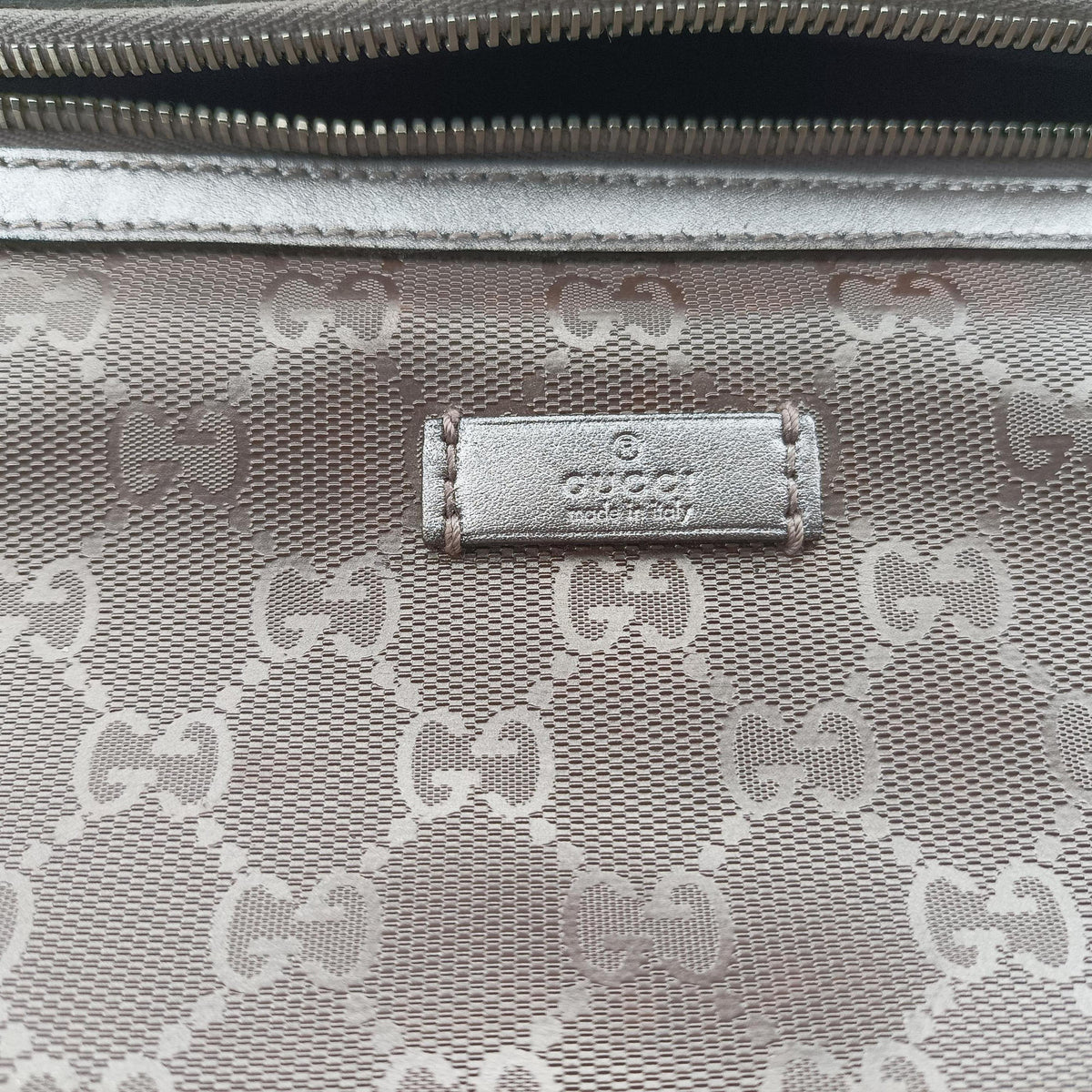 Pre-owned Gucci GG Imprime Golden PVC-coated canvas 233269 bum bag/waist bag | stylenewstar