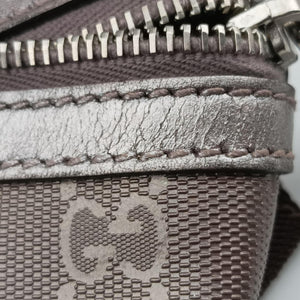 Pre-owned Gucci GG Imprime Golden PVC-coated canvas 233269 bum bag/waist bag | stylenewstar