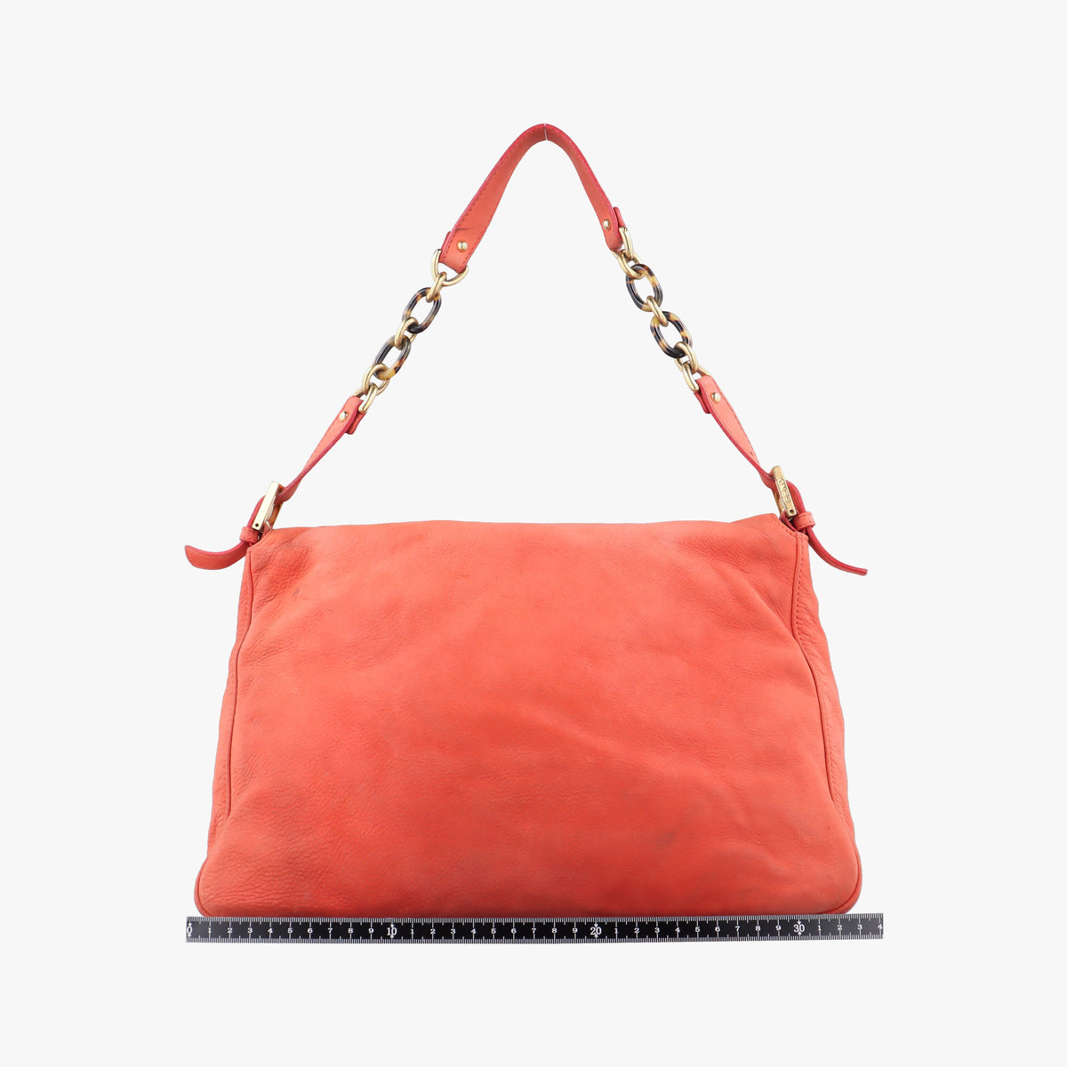 Pre-owned Fendi Mamma Baguette Orange Leather 8BR638 shoulderbag | stylenewstar