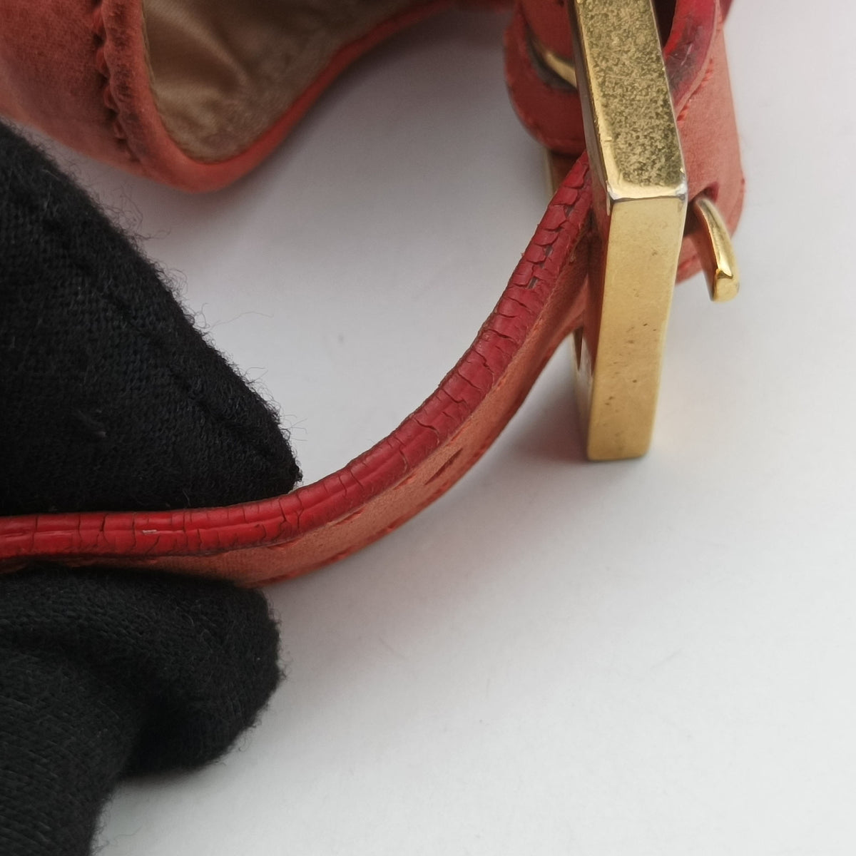 Pre-owned Fendi Mamma Baguette Orange Leather 8BR638 shoulderbag | stylenewstar