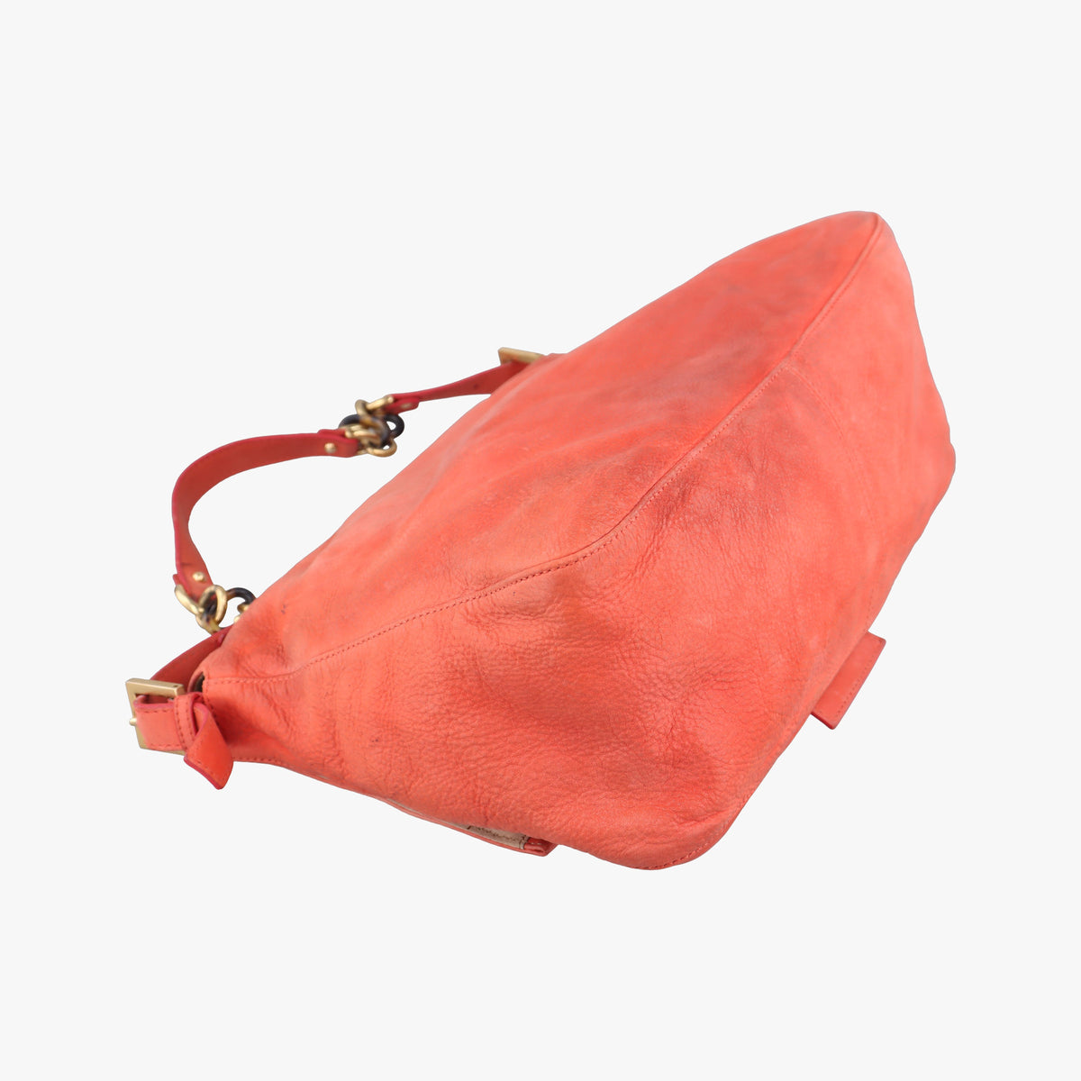 Pre-owned Fendi Mamma Baguette Orange Leather 8BR638 shoulderbag | stylenewstar