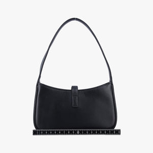 Secondhand Yves Saint Laurent LE 5 a 7 Hobo Black Leather 710318 handbag | stylenewstar