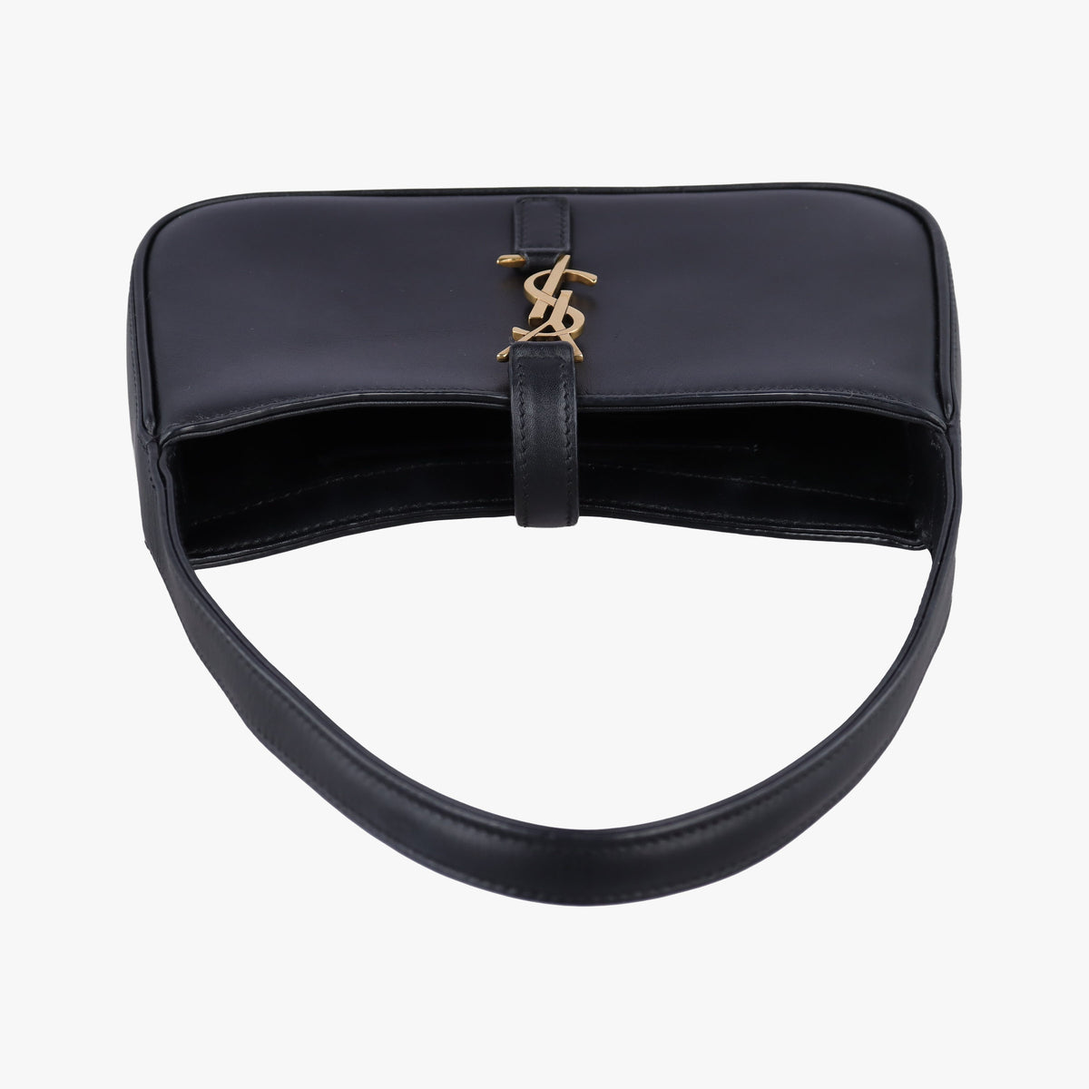 Secondhand Yves Saint Laurent LE 5 a 7 Hobo Black Leather 710318 handbag | stylenewstar