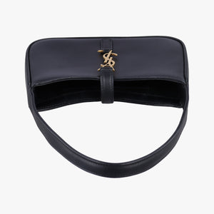 Secondhand Yves Saint Laurent LE 5 a 7 Hobo Black Leather 710318 handbag | stylenewstar