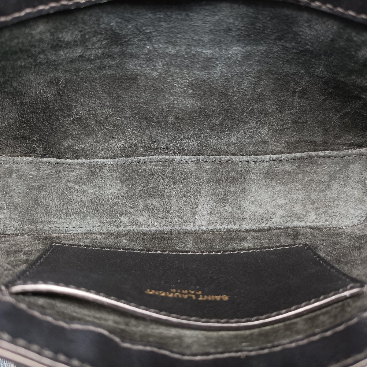 Secondhand Yves Saint Laurent LE 5 a 7 Hobo Black Leather 710318 handbag | stylenewstar