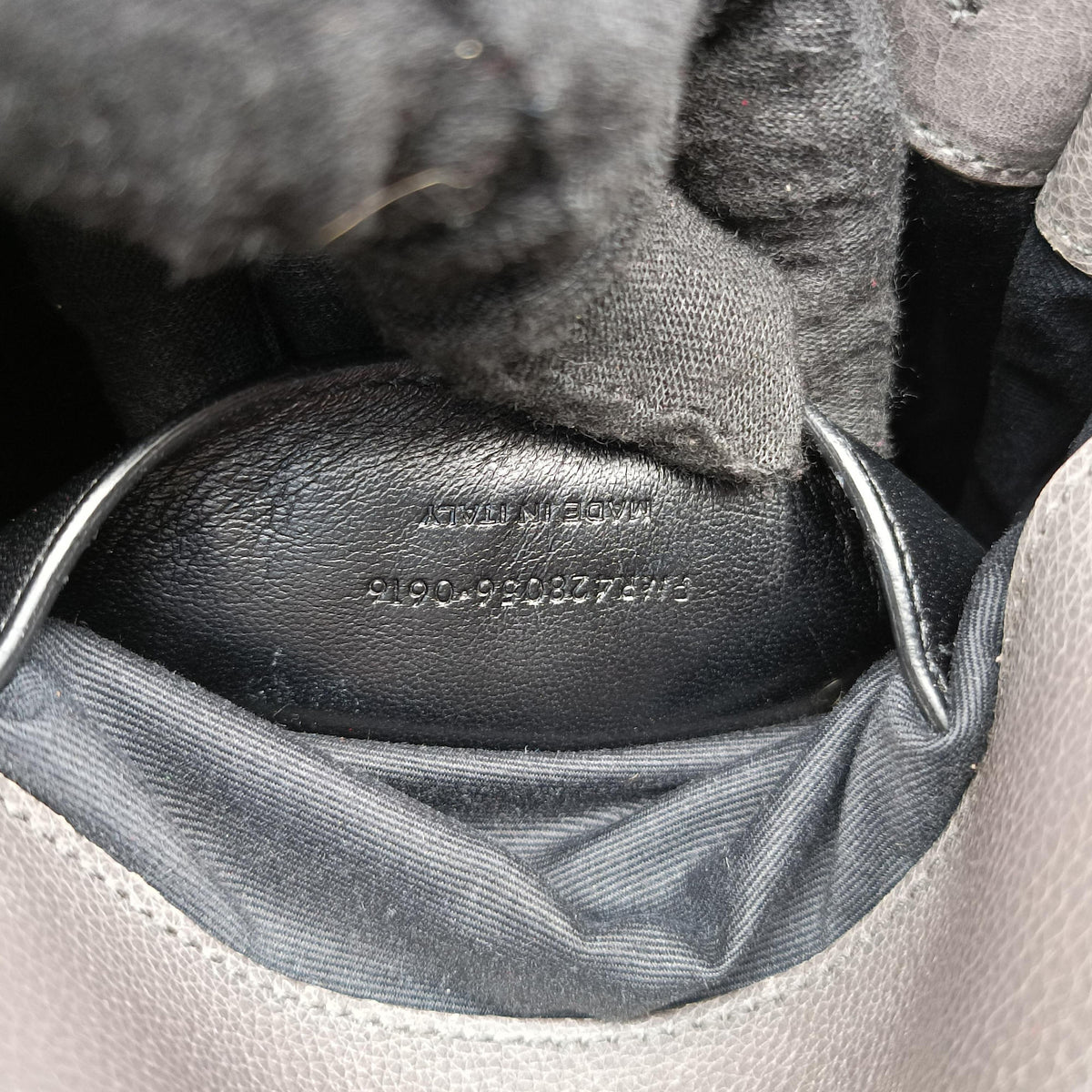 Pre-owned Yves Saint Laurent COLLEGE Grey Leather 428056 shoulderbag | stylenewstar