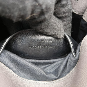 Pre-owned Yves Saint Laurent COLLEGE Grey Leather 428056 shoulderbag | stylenewstar