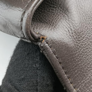 Pre-owned Yves Saint Laurent COLLEGE Grey Leather 428056 shoulderbag | stylenewstar