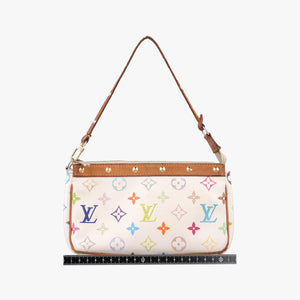 Pre-owned Louis Vuitton Pochette Accessoires white Monogram Multicolor M92649 shoulderbag | stylenewstar