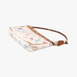 Pre-owned Louis Vuitton Pochette Accessoires white Monogram Multicolor M92649 shoulderbag | stylenewstar