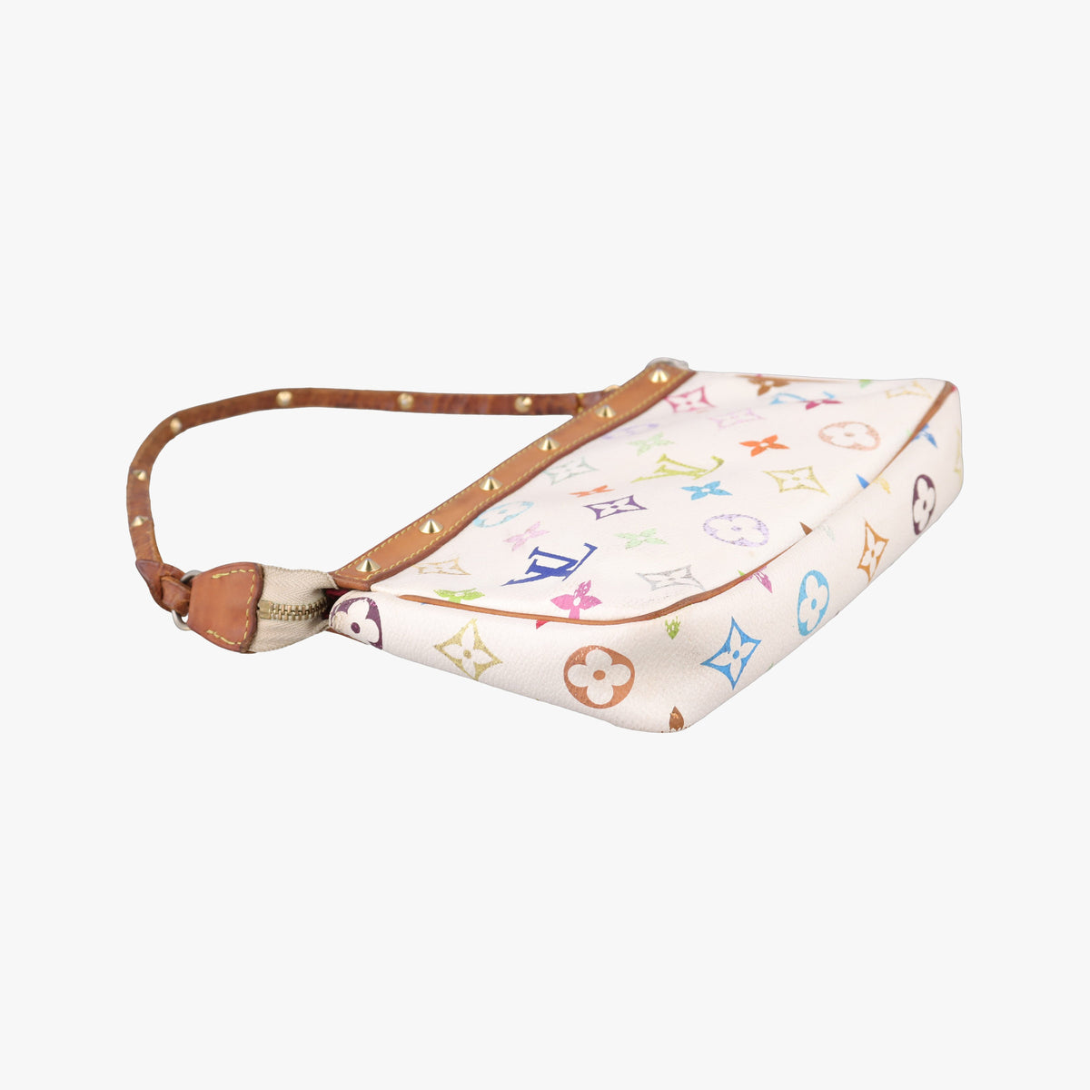 Pre-owned Louis Vuitton Pochette Accessoires white Monogram Multicolor M92649 shoulderbag | stylenewstar