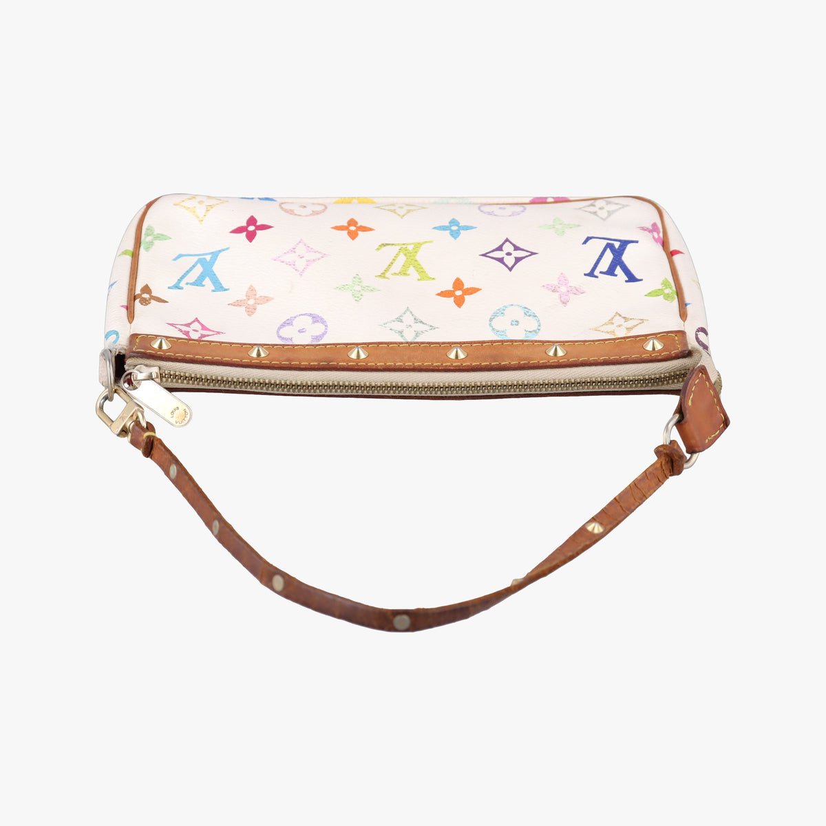 Pre-owned Louis Vuitton Pochette Accessoires white Monogram Multicolor M92649 shoulderbag | stylenewstar