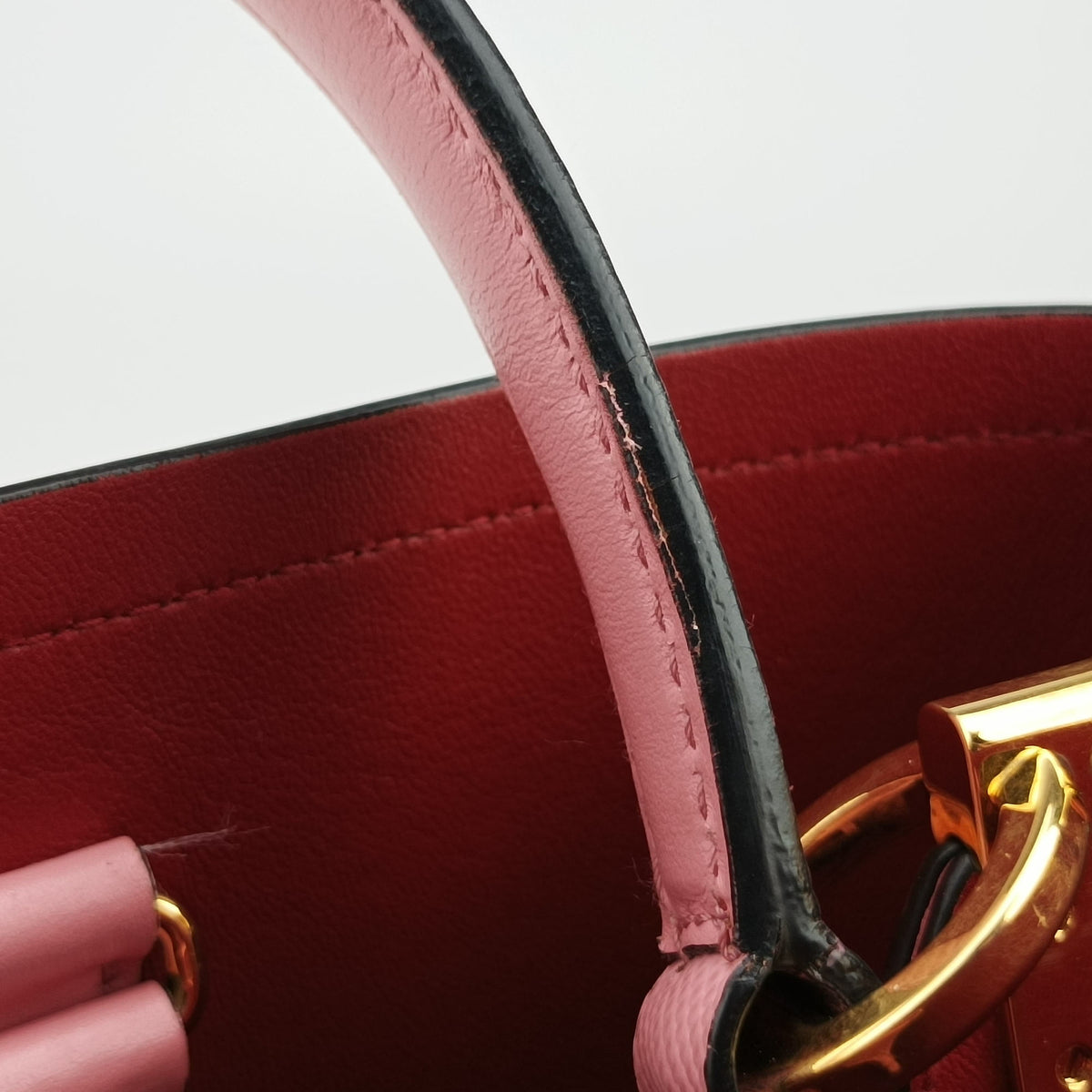 Pre-owned Prada Pannier Pink SAFFIANO Leather 1BA212 shoulderbag | stylenewstar