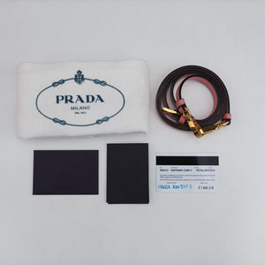 Pre-owned Prada Pannier Pink SAFFIANO Leather 1BA212 shoulderbag | stylenewstar