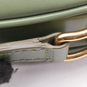 Pre-owned Celine Besace 16 Small Green Leather W-SL-2 shoulderbag | stylenewstar