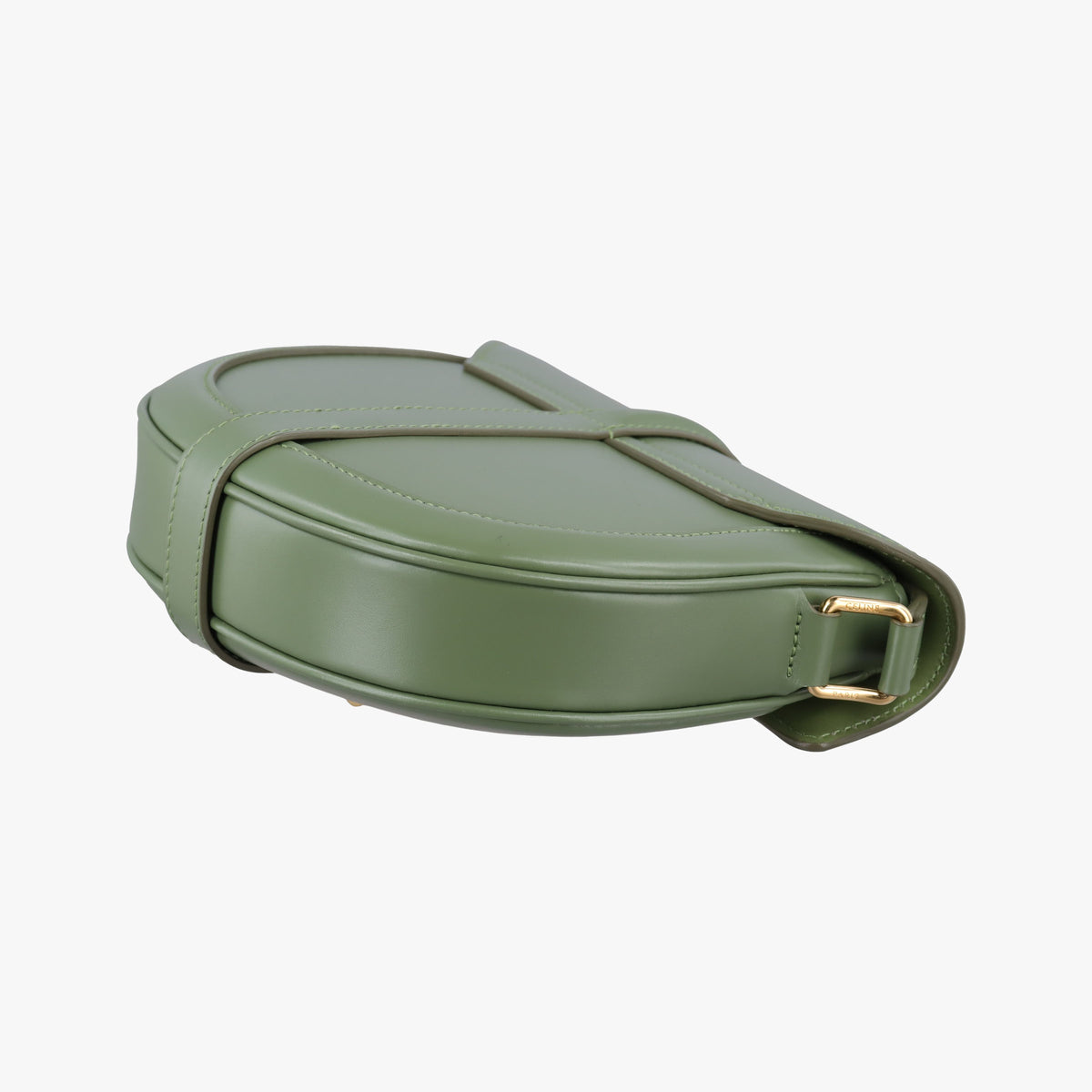 Pre-owned Celine Besace 16 Small Green Leather W-SL-2 shoulderbag | stylenewstar