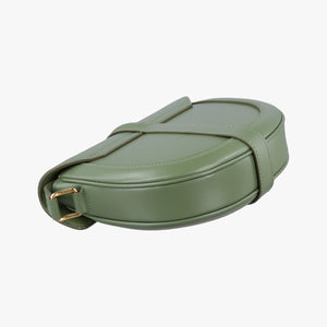 Pre-owned Celine Besace 16 Small Green Leather W-SL-2 shoulderbag | stylenewstar