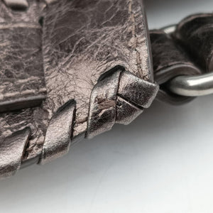 Pre-owned Balenciaga Le Cagole Silver lambskin  shoulderbag | stylenewstar