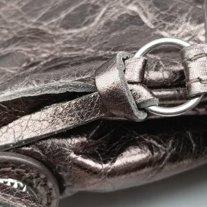 Pre-owned Balenciaga Le Cagole Silver lambskin  shoulderbag | stylenewstar