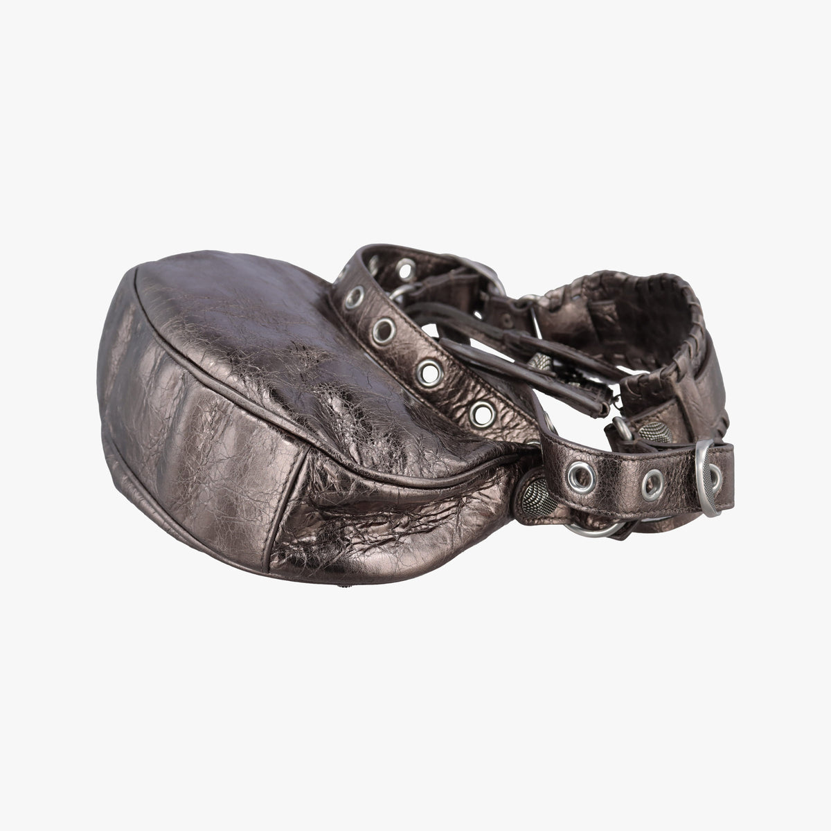 Pre-owned Balenciaga Le Cagole Silver lambskin  shoulderbag | stylenewstar