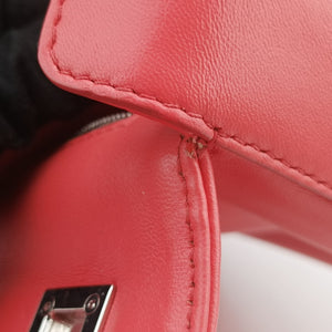 Pre-owned Fendi Be Baguette Red Leather 8BR677 shoulderbag | stylenewstar