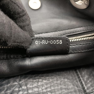 Pre-owned Christian Dior Soft Lady Dior Intrecciato Tote Black lambskin  shoulderbag | stylenewstar